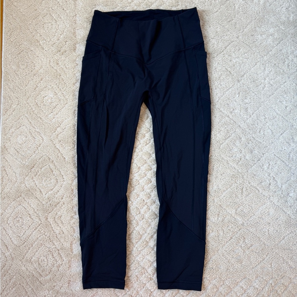 Lululemon Navy Leggings Size 8, 24" Inseam